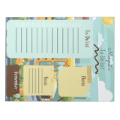 Schattigee speelse gepersonaliseerde school-thema notitieblok (Voorkant)