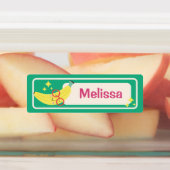 Schattigee Speelse Groene Paarse Banaan Ananas Naa Labels (Aangebracht)