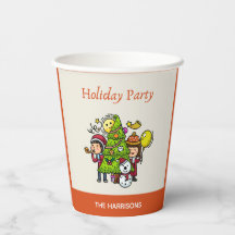 Schattigee speelse handgetekende feestdag kerst