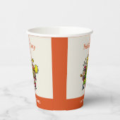 Schattigee speelse handgetekende feestdag kerst papieren bekers (Links)