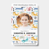 Schattigee speelse honden aangepaste foto noodsitu badge (Voorzijde)