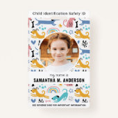 Schattigee speelse honden aangepaste foto noodsitu badge (Voorkant)