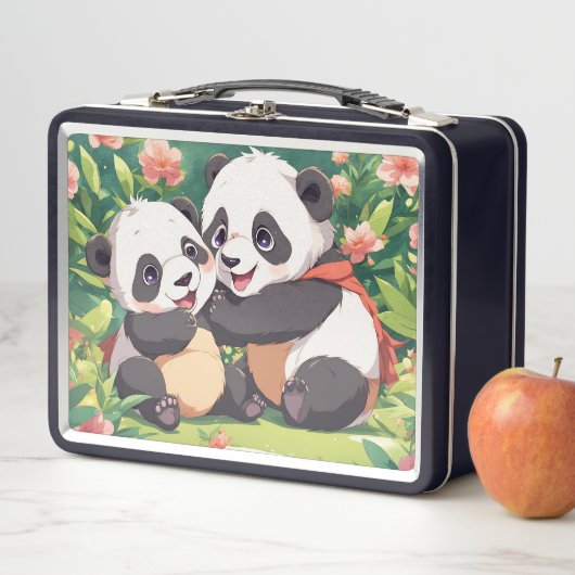 Schattigee speelse kleine panda's - anime stijl (In situ)