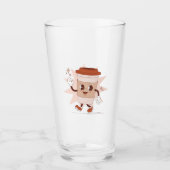Schattigee speelse koffie Cartoon Glas (Voorkant)
