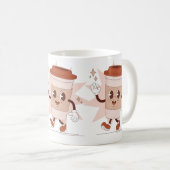 Schattigee speelse koffie Cartoon Koffiemok (Voorkant rechts)