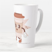 Schattigee speelse koffie Cartoon Latte Mok (Rechterhoek)