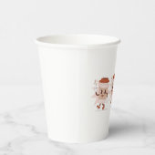 Schattigee speelse koffie Cartoon Papieren Bekers (Rechts)