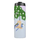 Schattigee speelse Rosellas Thermosbeker (Voorkant)