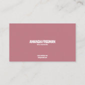 Schattigee Speelse Roze en Zwart Girly Gezicht Sch Visitekaartje (Achterkant)