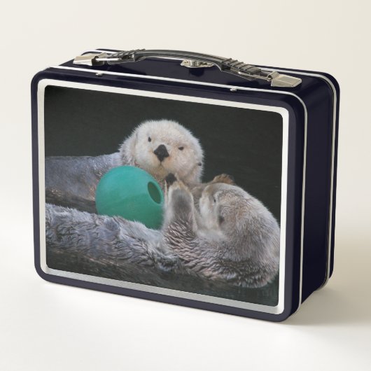 Schattigee speelse Zeeen otters (Achterkant)