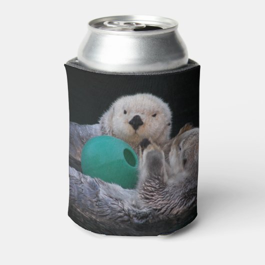 Schattigee speelse Zeeen otters Blikjeskoeler (Blikje Achterkant)