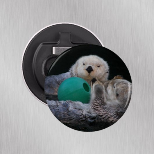 Schattigee speelse Zeeen otters Button Flesopener