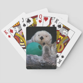 Schattigee speelse Zeeen otters Speelkaarten