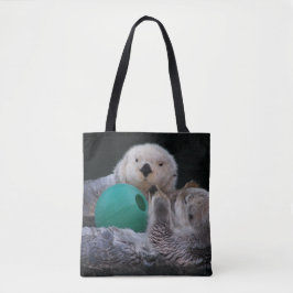 Schattigee speelse Zeeen otters Tote Bag