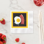 Schattigee spek en eieren ontbijtfeest servet (Insitu)