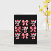 Schattigee Sphynx Cat Red Plaid Coquette Bow Chris Kaart (Gele Bloem)