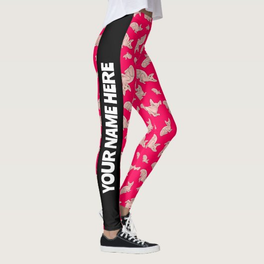 Schattigee Sphynx cat, roze Leggings (Rechts)