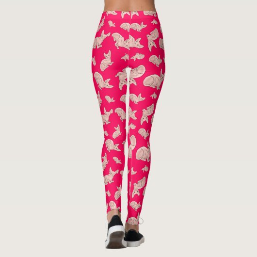 Schattigee Sphynx cat, roze Leggings (Achterkant)