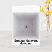 Schattigee Spider Gossamer Halloween Groeten Kaart (Gele Bloem)