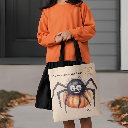 Schattigee Spider Halloween Snoep Trick or treat Tote Bag