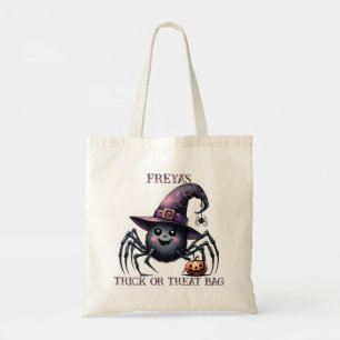 Schattigee Spider Halloween Trick or treat Canvas Tote Bag