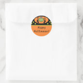Schattigee Spider Happy Halloween Ronde Sticker (Tas)