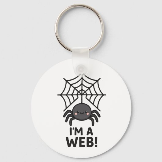 Schattigee Spider Sticker 🕷️✨ | Cartoon Web Fun" Sleutelhanger (Voorkant)