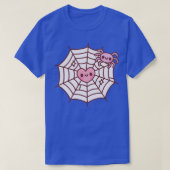 Schattigee spin en hart gevangen in spinnenweb t-shirt (Design voorkant)