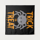 Schattigee spin - Trick or treat- Halloween Wandkleed (Voorkant (horizontaal))