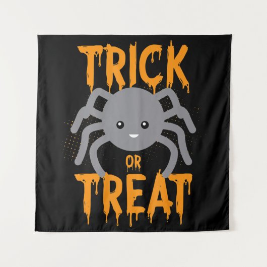 Schattigee spin - Trick or treat- Halloween Wandkleed (Voorkant)