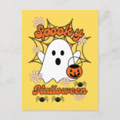 Schattigee spin web spooky halloween briefkaart (Voorkant)