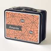 Schattigee spinnen en web Halloween lunchbox (Voorkant)