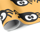 Schattigee Spinnen Halloween Geel Cadeaupapier (Rol Hoek)
