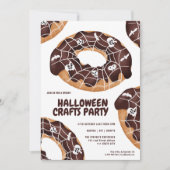 Schattigee spinnenspookachtige donuts Halloween-kn Kaart (Voorkant)