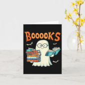 Schattigee Spook Boek Leesboeken Halloween Leraar Kaart (Gele Bloem)