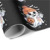 Schattigee Spook Drink Koffie Halloween Iced Coffe Cadeaupapier (Rol Hoek)