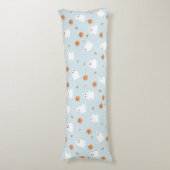 Schattigee Spook & Pompoen Blauw Halloween Patroon Lichaamskussen (Voorkant Verticaal)