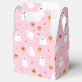 Schattigee Spook & Pompoen Roze Halloween Patroon Bedankdoosjes (Geopend)