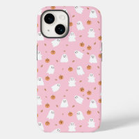 Schattigee Spook & Pompoen Roze Halloween Patroon