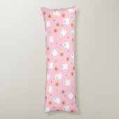 Schattigee Spook & Pompoen Roze Halloween Patroon Lichaamskussen (Achterkant (Verticaal))