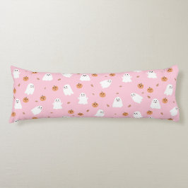 Schattigee Spook & Pompoen Roze Halloween Patroon Lichaamskussen