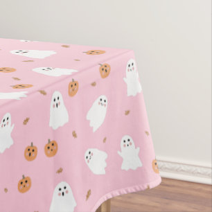Schattigee Spook & Pompoen Roze Halloween Patroon Tafelkleed