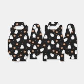 Schattigee Spook & Pompoen Zwart Halloween Patroon Bedankdoosjes (Uitgevouwen)