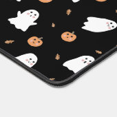 Schattigee Spook & Pompoen Zwart Halloween Patroon Bureaumat (Hoek)