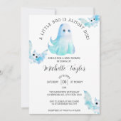 Schattigee spook vleermuis Little Boo Boy Baby sho Kaart (Voorkant)