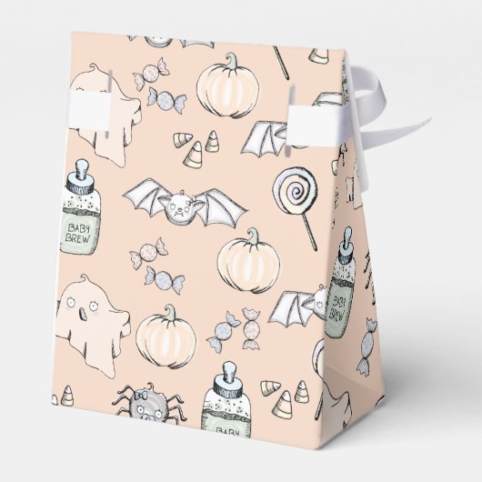 Schattigee spook, vleermuis & spin Halloween Bedankdoosjes (Achterkant)