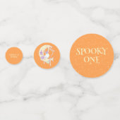 Schattigee spookachtige eerste verjaardag Hallowee Confetti (Achterkanten)