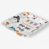 Schattigee spookachtige Halloween Verjaardagsjonge Papieren Bordje (Gebogen)