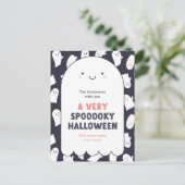 Schattigee spookachtige Halloween wensen Briefkaart (Staand voorkant)
