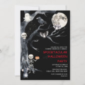 Schattigee spookachtige kostuum Halloween Party In Kaart (Voorkant)